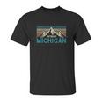 Detroit Michigan Vintage Mountains Unisex T-Shirt