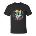 Djing Dj Fox Furry Furries Tail Ears Cosplay Unisex T-Shirt