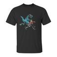 Funny Dino On Bike Trex Lover Rider Motorcycle Unisex T-Shirt