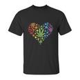 Funny Marijuana Heart Lgbt Gay Pride Month Graphic Design Printed Casual Daily Basic Unisex T-Shirt