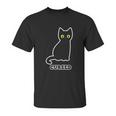 Funny Scary Halloween Cursed Black Cat Gift Unisex T-Shirt