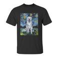 Great Pyrenees Full Version Starry Night Dog Art Unisex T-Shirt