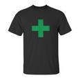 Green Medical Marijuana Cross Symbol Medicine Unisex T-Shirt