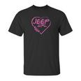 Jeep Girl - Pink Heart Lovely T-Shirt Unisex T-Shirt