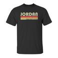 Jordan Surname Funny Retro Vintage 80S 90S Reunion Unisex T-Shirt