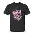 Kawaii Pastel Goth Cute Creepy Girl Skull Demon Evil Girl Unisex T-Shirt