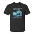 Kiteboarding Kite Surfing Happiness Comes In Waves Unisex T-Shirt