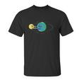 Love Earth And Moon Happy Stars Planets Space Orbit Unisex T-Shirt