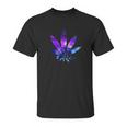 Marijuana Leaf Galaxy Unisex T-Shirt