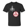 Mens Mason Royal Arch Split Masonic York Rite Black Unisex T-Shirt