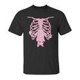 Pink Ribs Bat Pastel Goth Halloween Kawaii Skeleton Witch Unisex T-Shirt