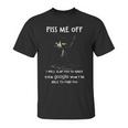 Piss Me Off I Will Slap You So Hard Black Cat Unisex T-Shirt