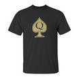 Queen Of Spades With Qos Symbol Unisex T-Shirt