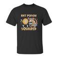 Rat Poison Squared Funny Cartoon Rat Stylized Bitcoin Sketch Graphic Design Printed Casual Daily Basic Unisex T-Shirt