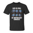 Types Of Baseball Pitches Life Choices Pitcher Player Unisex T-Shirt