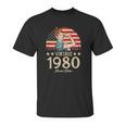 Vintage 1980 Limited Edition 1980 42Nd Birthday 42 Years Old Unisex T-Shirt