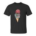 Zombie Ice Cream With The Brain And Eye Popping Out Unisex T-Shirt