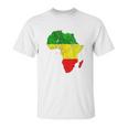 Africa Map Reggae Rasta Green Yellow Red Africa Pride Unisex T-Shirt