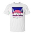 Back To The Future 1985 Neon Delorean Sunset Graphic Unisex T-Shirt