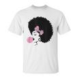 Black Girl With Bubble Gum Unisex T-Shirt