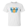 Easter For Men Hip Trio Bunnies Funny Graphic Hipster Easter Bunny Unisex T-Shirt