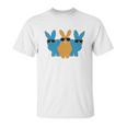 Easter For Men Hip Trio Bunnies Funny Graphic Hipster Easter Bunny Unisex T-Shirt