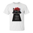 Funny Frida Kahlo Cat Art Unisex T-Shirt