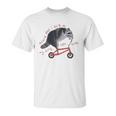 Funny Raccoon On Bike Do Silly Thing Unisex T-Shirt