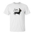 Happy Halloweenie Dachshund Wiener Dog Halloween Tee Unisex T-Shirt