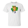 Irish Hippie Leprechaun Peace Shillelagh Guitar Beard Unisex T-Shirt