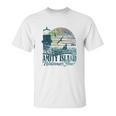 Jaws Amity Island Welcomes You Lighthouse Mahi Heather Unisex T-Shirt