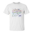 London Tourist Metro Underground Tube MapShirt British Unisex T-Shirt