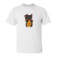 Magic Black Maneki Neko Money Beckoning Lucky Cat Unisex T-Shirt