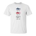 Med Sea Red Sea Dead Sea Black Font Unisex T-Shirt