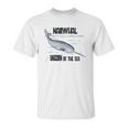 Narwhal Unicorn Of The Sea Humpback Whales Cetaceans Deep Blue Ocean Waves Nautical Marine Mammals Unisex T-Shirt