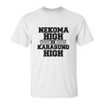 Nekoma High Vs Karasuno High Black Unisex T-Shirt