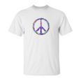 Peace Symbol In Easter Colors For Earth Day Jewel Tone Unisex T-Shirt