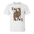 Queen Of Clubs Blackjack Playing Cards Unisex T-Shirt