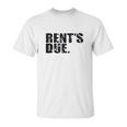 Rents Due Work Hard Bodybuilder Weightlifting Distressed Unisex T-Shirt