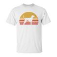 Retro Sun Redbone Coonhound Dog Silhouette Unisex T-Shirt