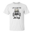 Shiba Inu Life Is Better In A Jeep Unisex T-Shirt