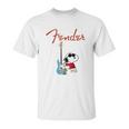 Snoopy Guitar Player Fender Unisex T-Shirt