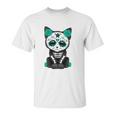 Sugar Skull Cat Day Of The Dead Cat Unisex T-Shirt