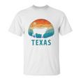 Texas Longhorn Cow Vintage Texan Cattle Herd Retro Lone Star Unisex T-Shirt