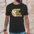 Bump Set Spike Repeat Volleyball Funny Graphic Design Printed Casual Daily Basic Unisex T-Shirt Gifts for Him