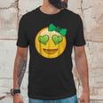 Emoji Saint Patricks Day Girls Green Heart Eyes Bow Unisex T-Shirt Gifts for Him