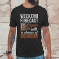 Weekend Forecast Cigars With Chance Bourbon Unisex T-Shirt Gifts for Him