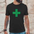 Green Medical Marijuana Cross Symbol Cannabis Medicine Unisex T-Shirt Gifts for Him