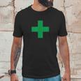 Green Medical Marijuana Cross Symbol Medicine Unisex T-Shirt Gifts for Him