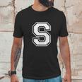 Letter S Capital Alphabet College Varsity Monogram Club Unisex T-Shirt Gifts for Him